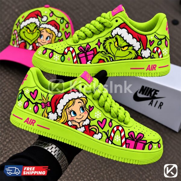 Grinch Christmas sneakers and cap