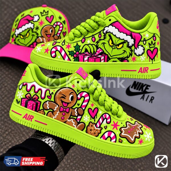 Grinch Christmas custom sneakers