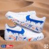 Blue Drip Splatter Custom Sneakers