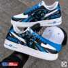 carolina panthers custom hand painted football shoes 01 Panthers custom sneakers and cap