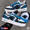 carolina panthers custom hand painted football shoes 02 Panthers custom sneakers and cap