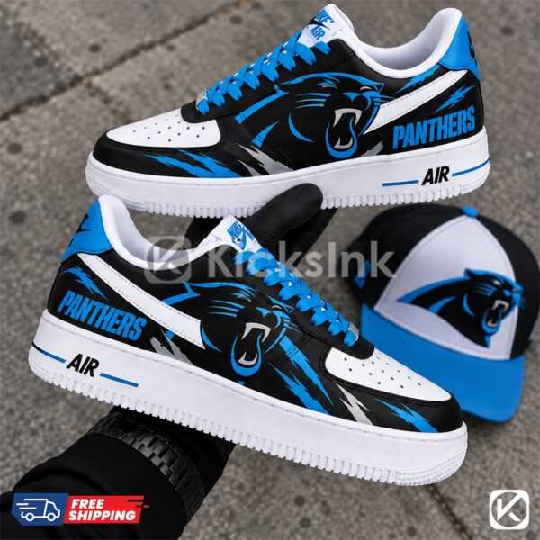Panthers custom sneakers and cap