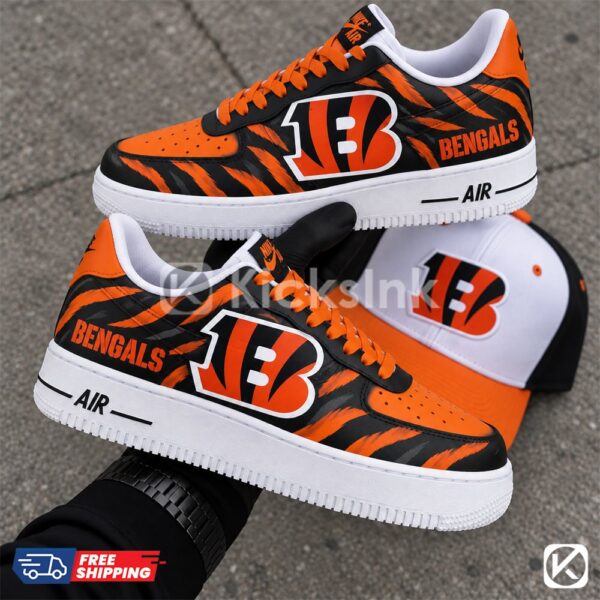 cincinnati bengals custom air force 1s 01 Cincinnati Bengals custom sneakers