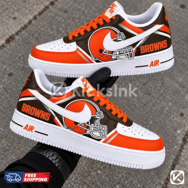 Custom Browns Air Force 1s