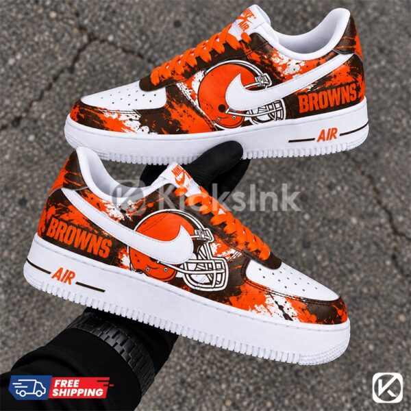 Custom Cleveland Browns Air Force 1s