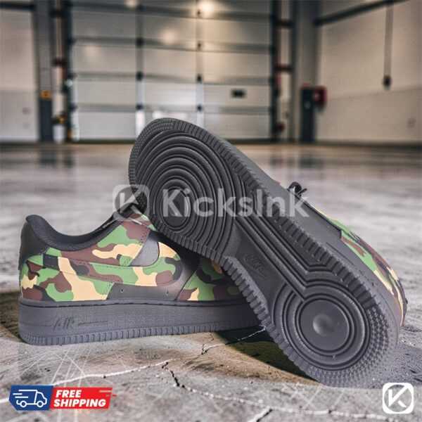 Custom Black Camouflage Sneakers