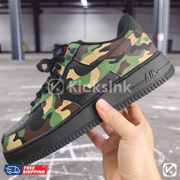 custom black camouflage sneakers 05 Custom Black Camouflage Sneakers