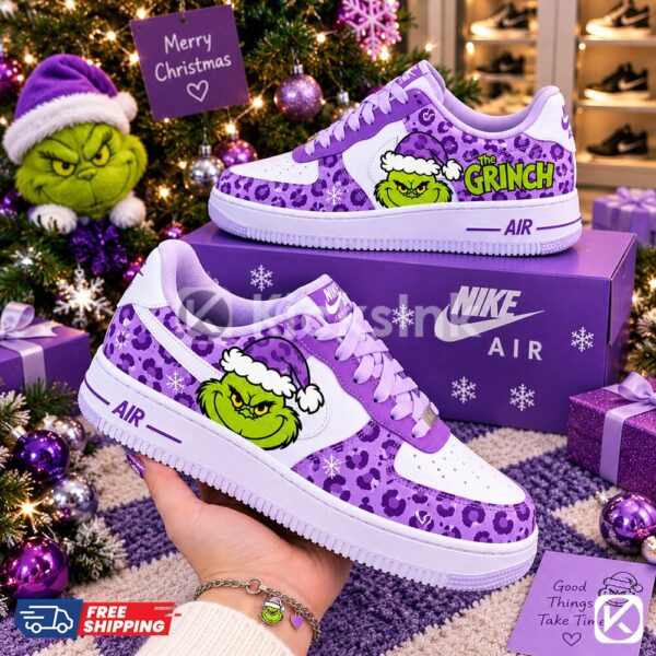 Custom G.rinch Purple Leopard Sneakers