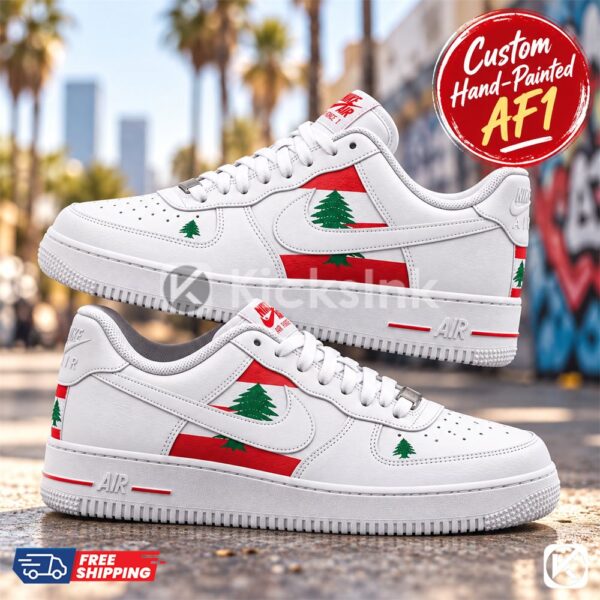 Lebanon Flag Custom AF1 Hand Painted Lebanese Shoes Personalized Heritage Gift lebanon-flag-custom-af1-lebanese-cedar-tree-hand-painted-shoes