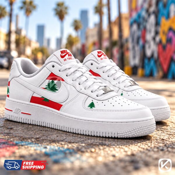 Home lebanon-flag-custom-af1-lebanese-cedar-tree-hand-painted-shoes-2