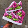 custom hot pink grinch hand painted sneakers 01 Grinch themed pink sneakers and hat