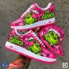 custom hot pink grinch hand painted sneakers 03 Grinch custom sneakers and cap