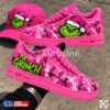 custom hot pink grinch hand painted sneakers chunky rope 01 Pink Grinch custom sneakers.
