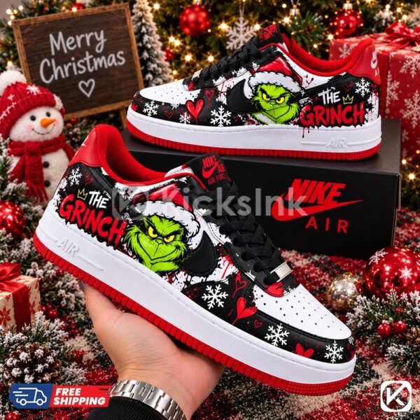 Custom The G.rinch Black Red Graffiti Shoes