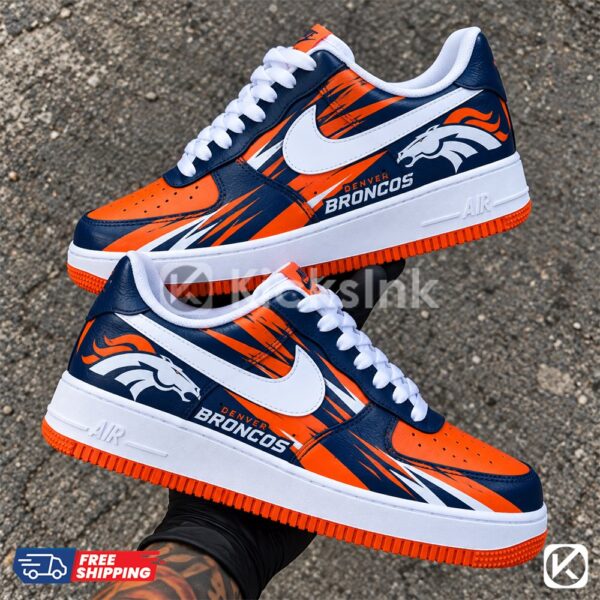denver broncos custom af1 hand painted football shoes 03 Custom Denver Broncos sneakers