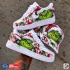 grinch candy cane custom af1 hand painted christmas shoes 02 Christmas Grinch custom sneakers