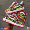 grinchmas red custom christmas shoes personalized holiday 04 Grinch custom sneakers and hat