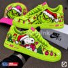 Christmas sneakers with Grinch and Snoopy.