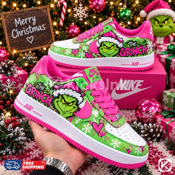 The G.rinch Hot Pink Green Custom Sneakers